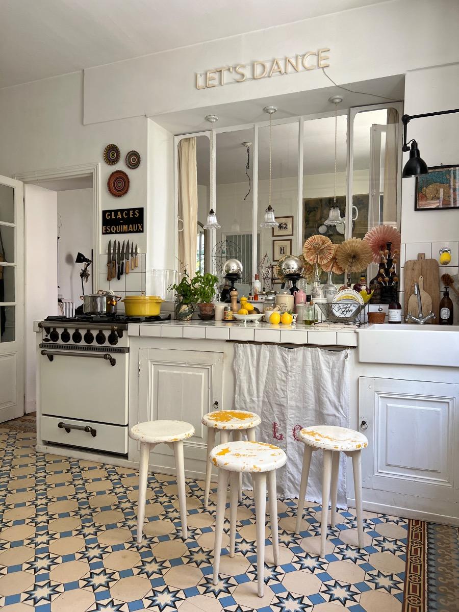 Suite de 4 tabourets 1950