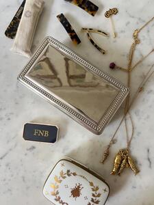 Coffret à bijoux métal argenté 1950