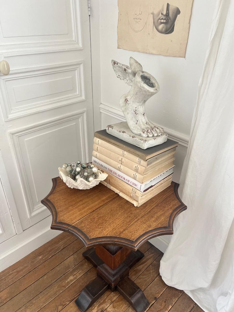 Guéridon / sellette chêne XIXème