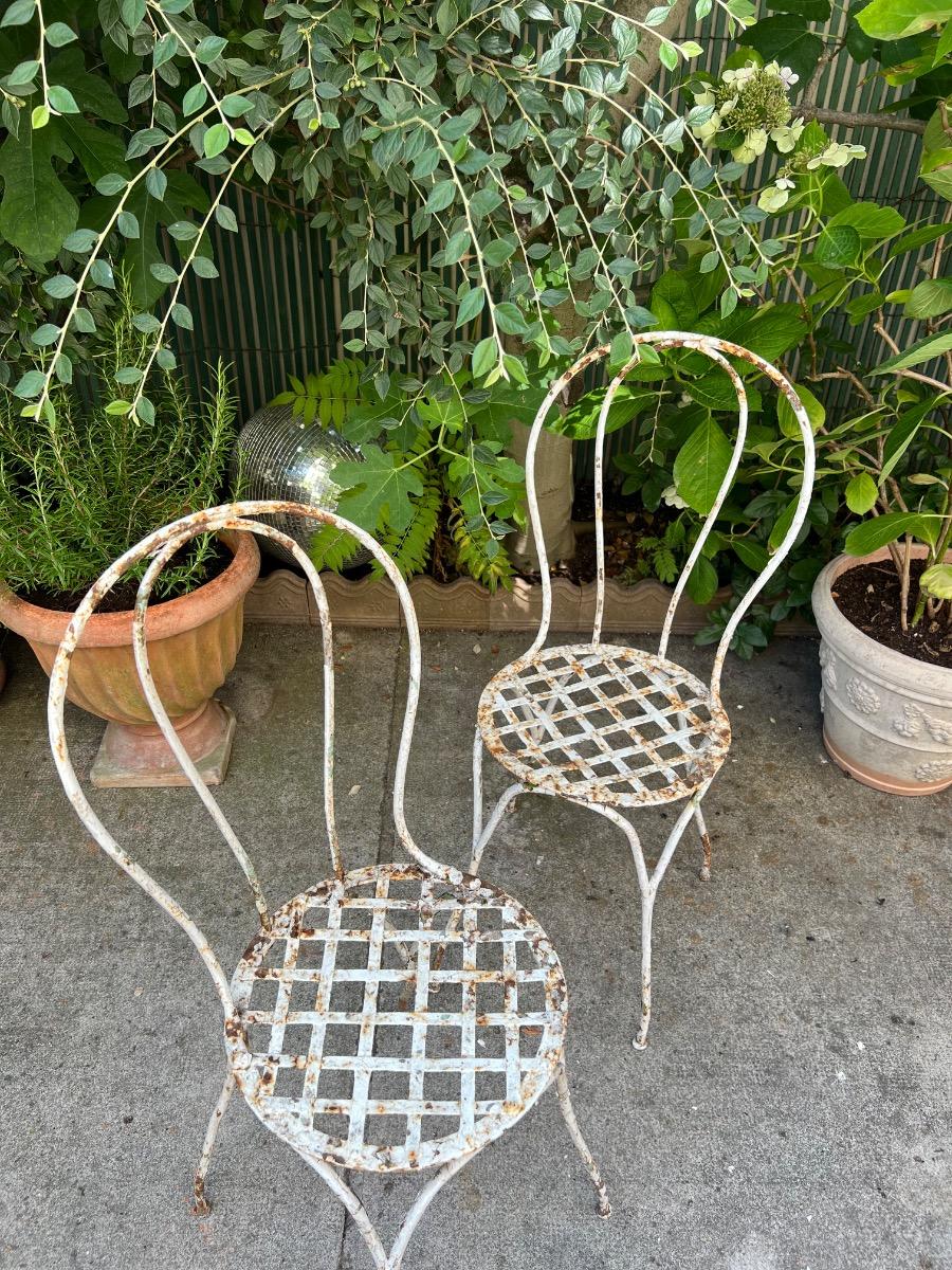 Paire de chaises de jardin XIXème