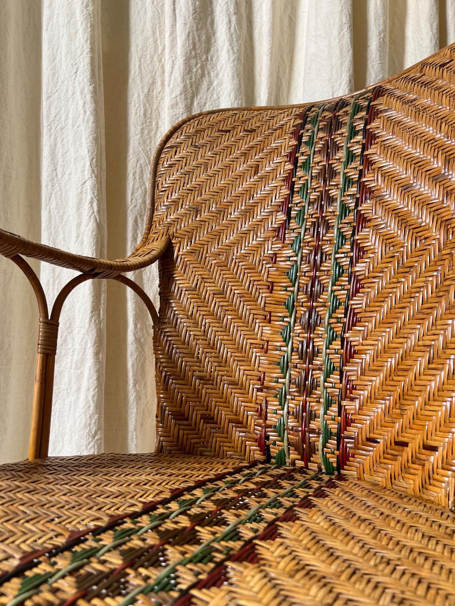 Fauteuil rotin 1920
